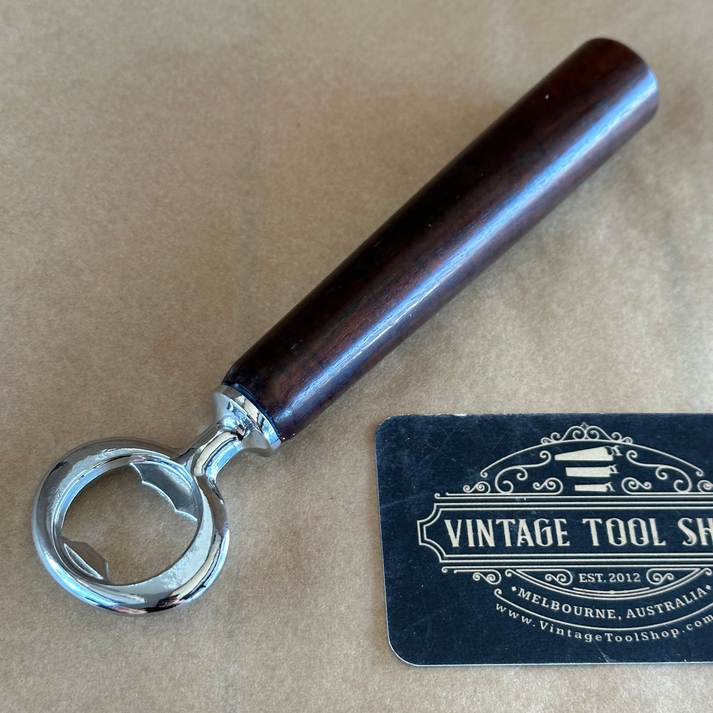 VTS7 NEW! Melbourne made GIDGEE wooden handle BOTTLE OPENER