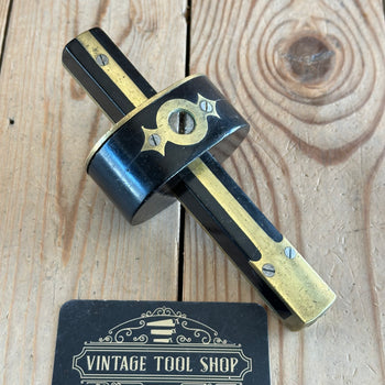 G76 Vintage fancy EBONY BRASS mortise GAUGE