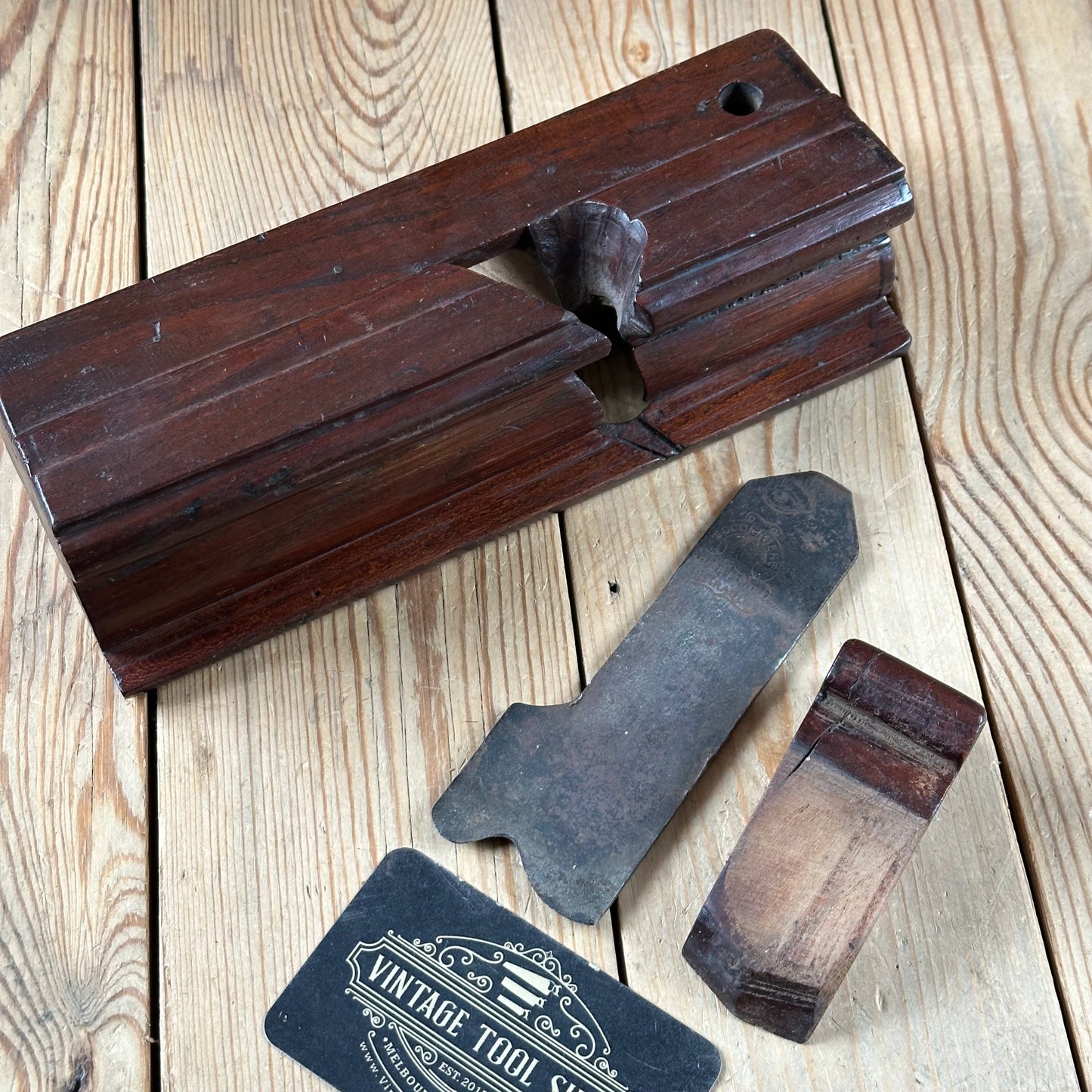Y117 UNIQUE! Antique FRENCH Wooden MOULDING PLANE