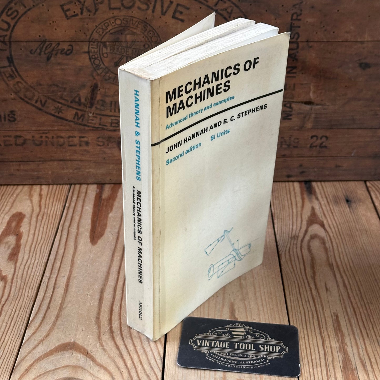 XBN121 Vintage BOOK MECHANICS of MACHINES by J.Hannah & R.C.Stephens 2nd Edition