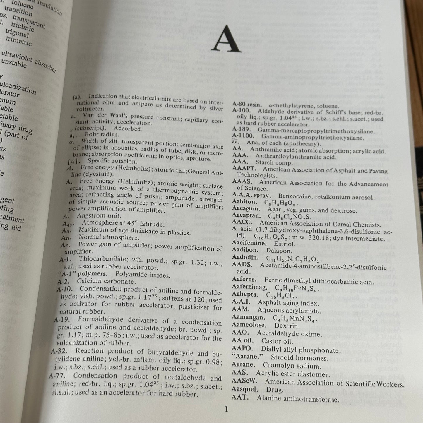 XBN175 Vintage 1986 BOOK Concise CHEMICAL and TECHNICAL DICTIONARY Fourth Edition by H.Bennett