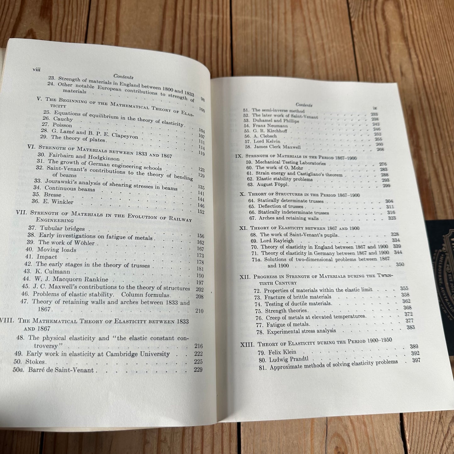 XBN27 Vintage 1983 History of Strength of Materials BOOK by S.P.Timoshenko