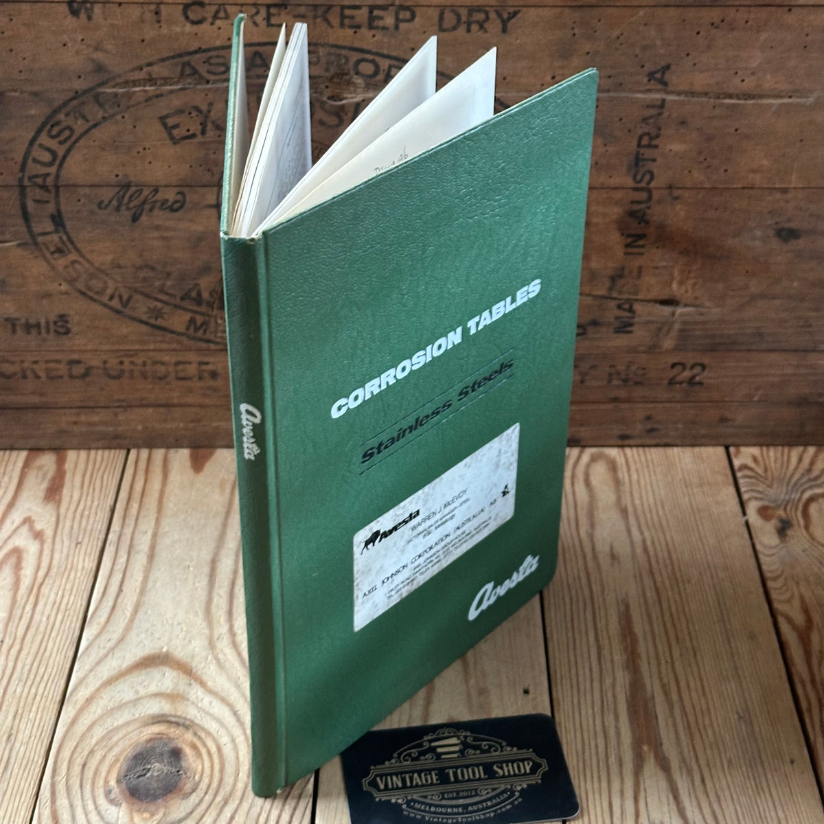 XBN198 Vintage 1971 BOOK CORROSION TABLES for STAINLESS STEELS and TITANIUM by AVESTA JERNVERKS AKTIEBOLAG
