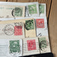 VD0-17 Vintage 9x Vienna etc EUROPEAN POSTCARD series 1905-1923 stamps handwritten souvenir post cards junk journal diary collection