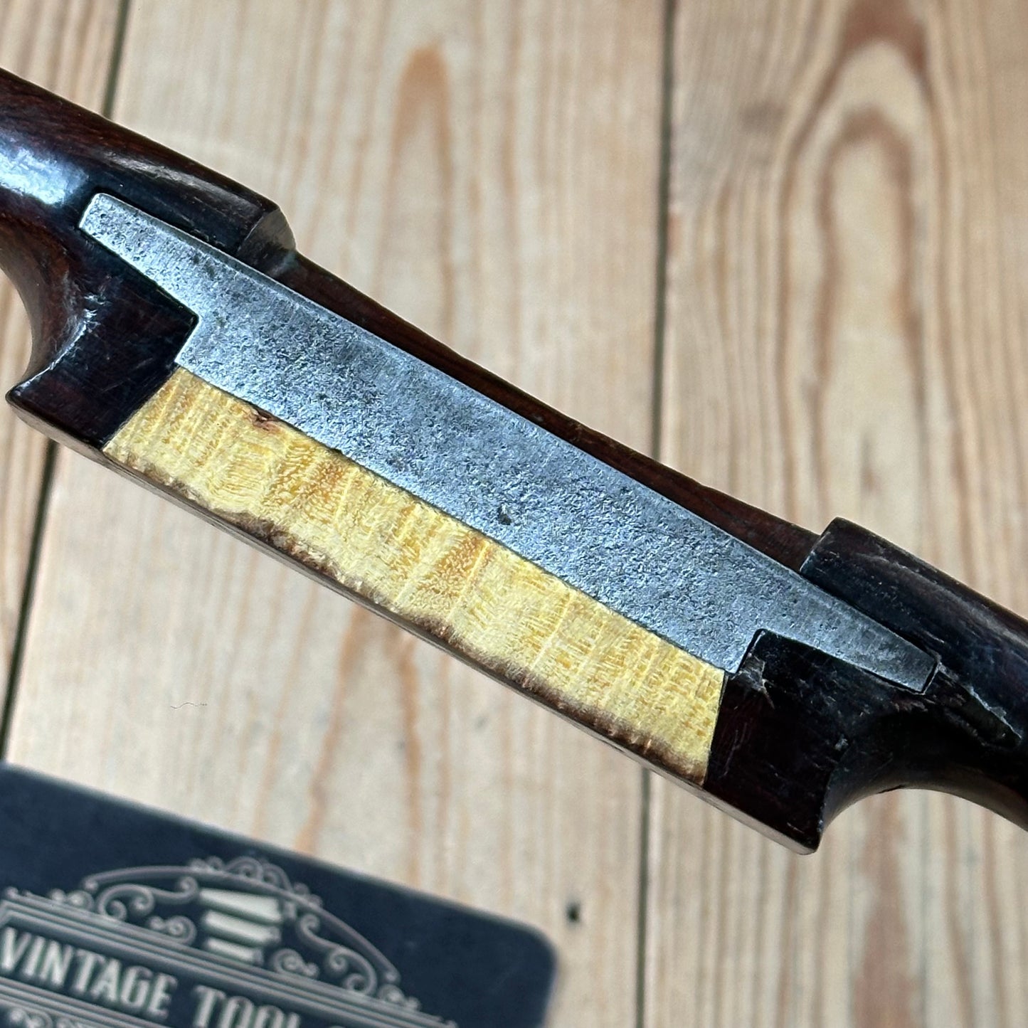 SOLD. H543 Vintage BRAZILIAN Rosewood & Gidgee SPOKESHAVE spoke shave