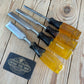 H1754 Vintage set of 5 x STANLEY Australia BEVEL chisels