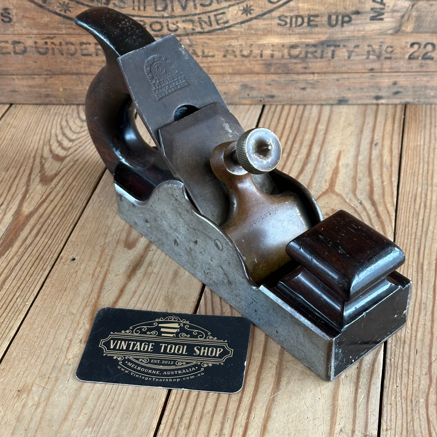 N1148 Antique UNIQUE SMOOTHING plane with Rosewood infill