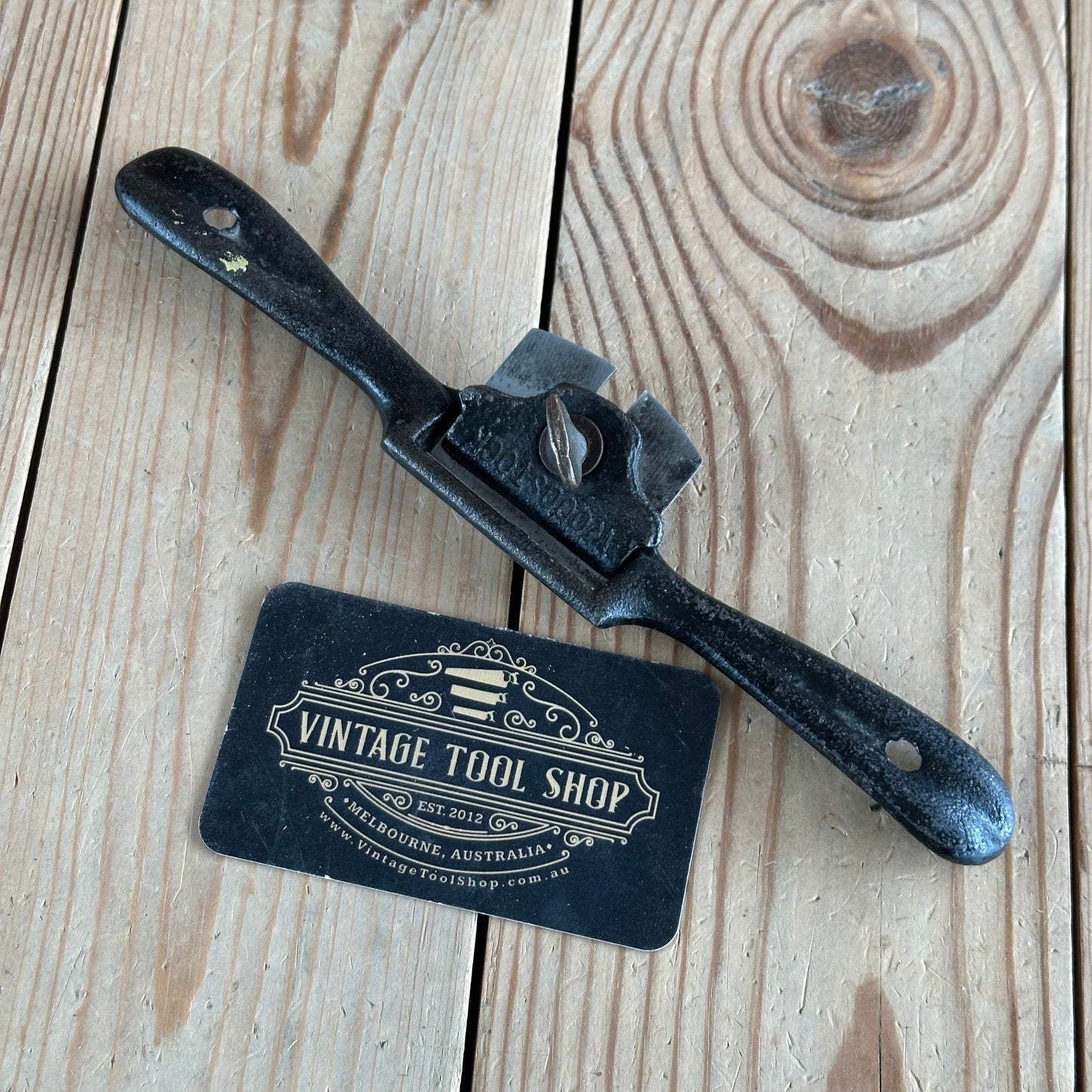 N890 Vintage Scarce WOODSTOCK Gregsteel Australian Made CONVEX SPOKESHAVE