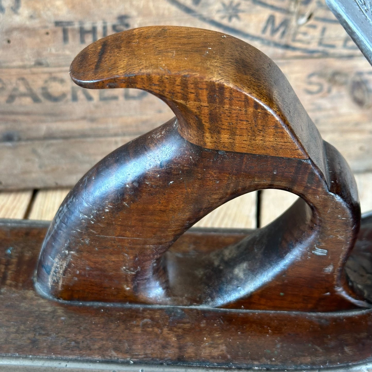 SOLD. H1735 Vintage COOL & UNIQUE! Highly Figured Tasmanian Blackwood INFILL PANEL plane