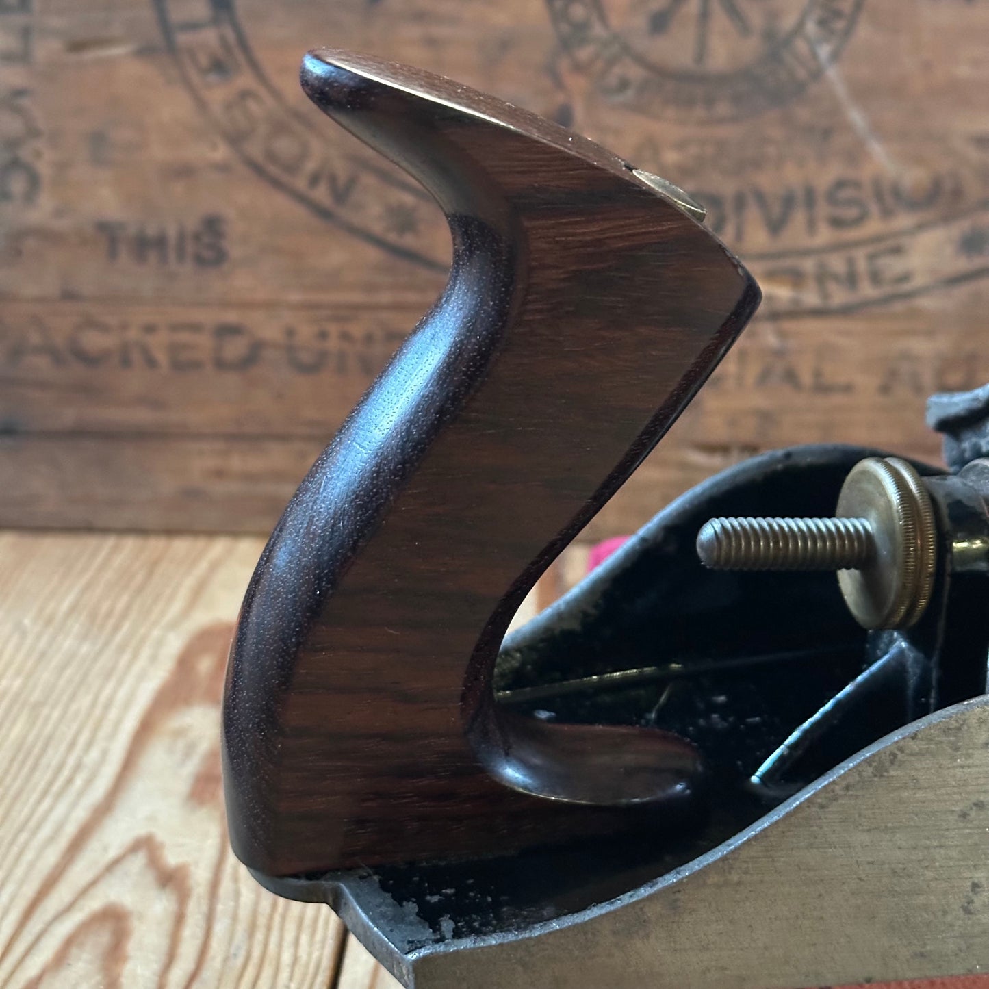 N1702 Vintage STANLEY no.112 scraper PLANE Rosewood handles