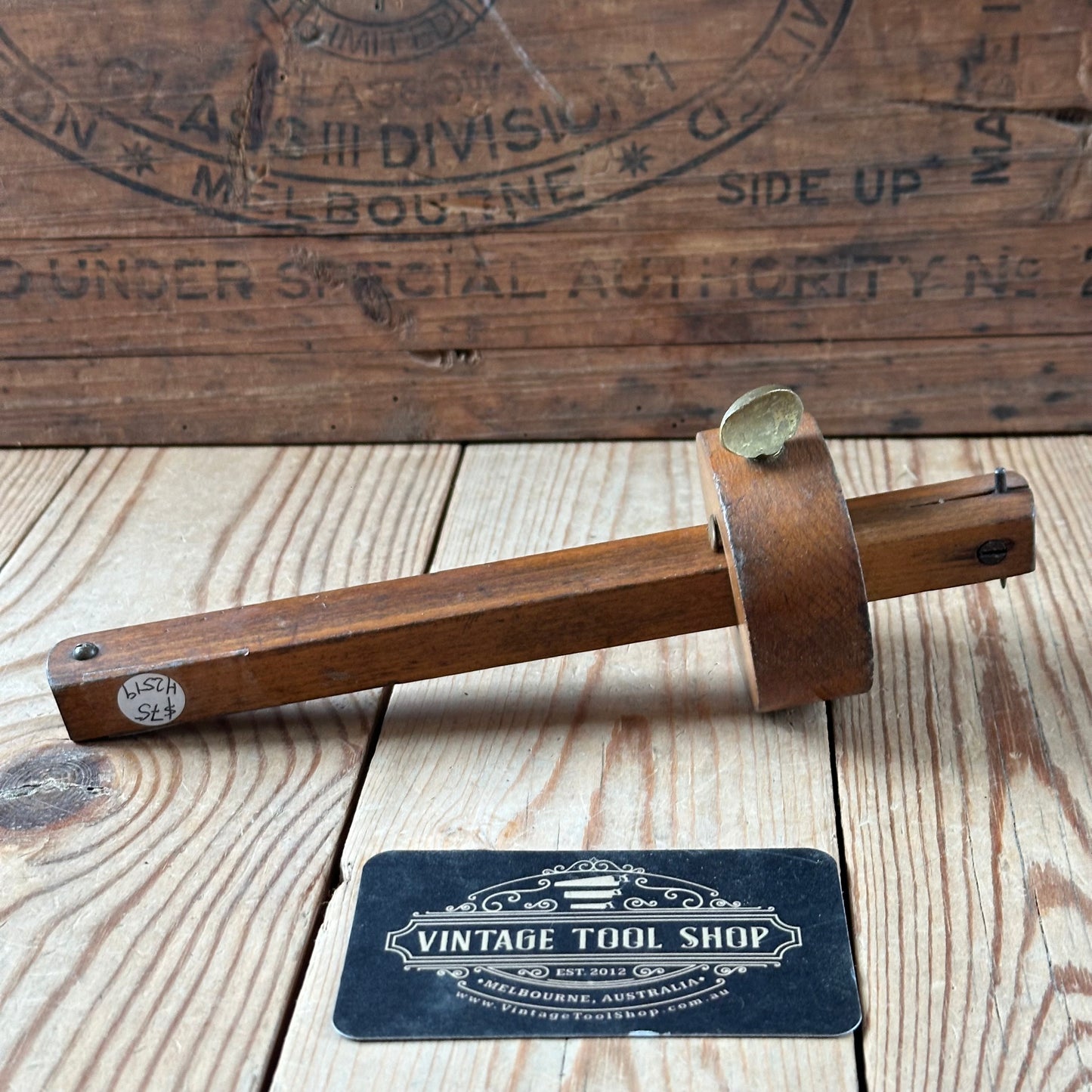H2519 HANDY! Antique STANLEY No:64 & 1/2 MARKING GAUGE Sweetheart era 1921-35