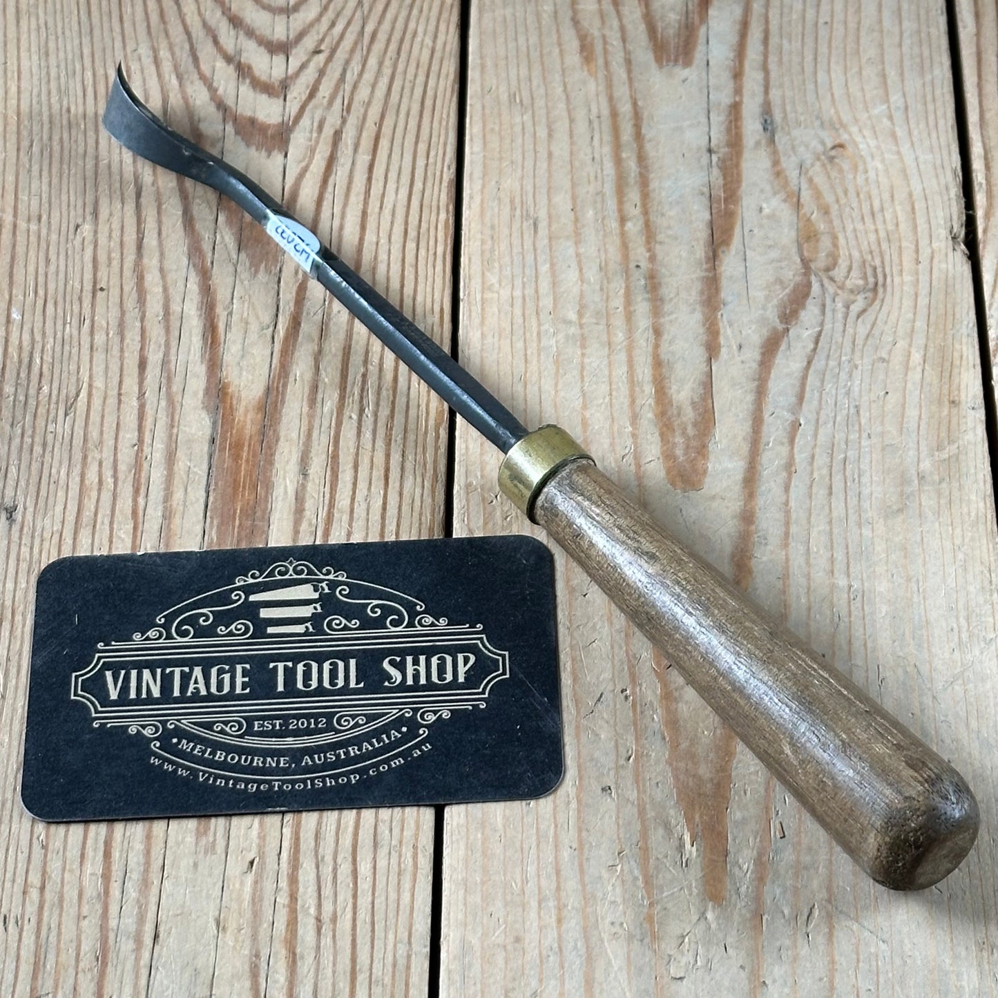 H2032 Vintage Addis England 17mm Bent Fishtail Carving CHISEL