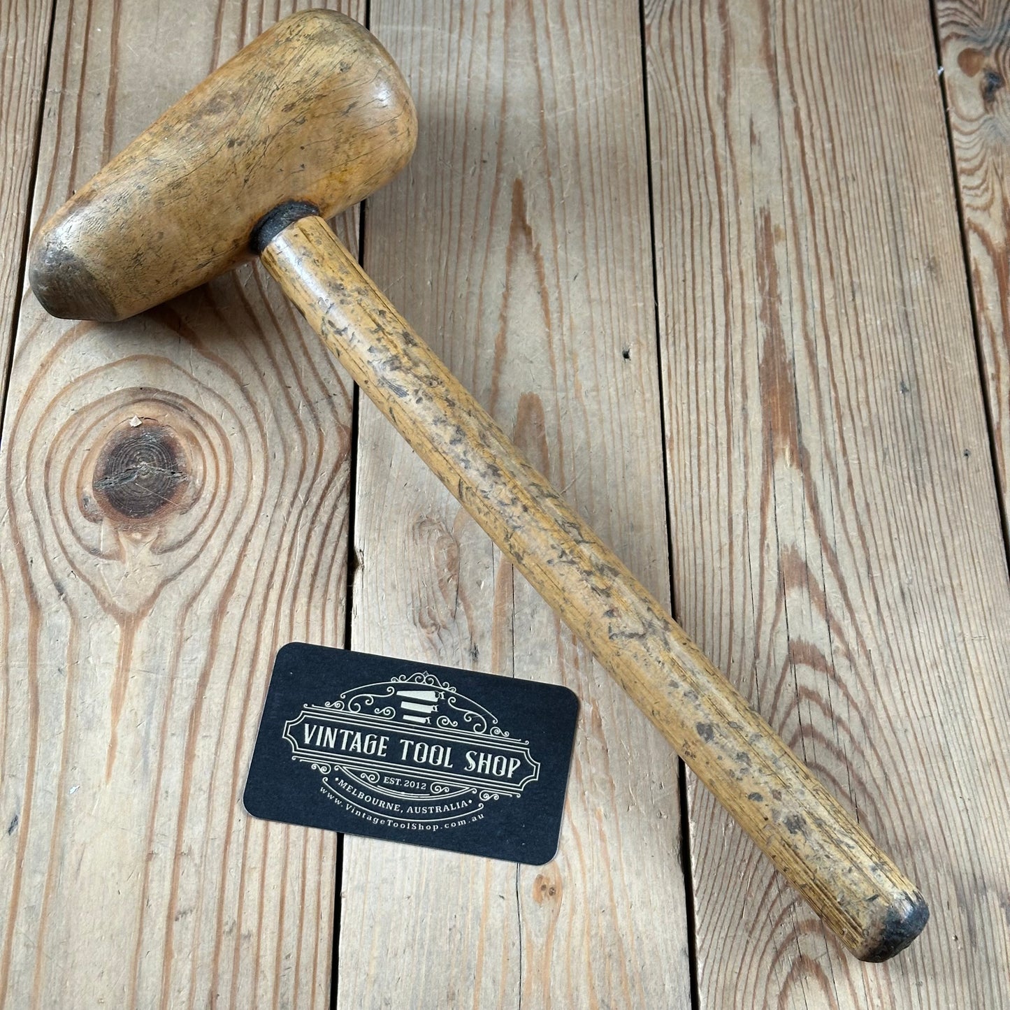 H2452 Vintage LIGNUM Lead BOSSING MALLET plumbers mallet
