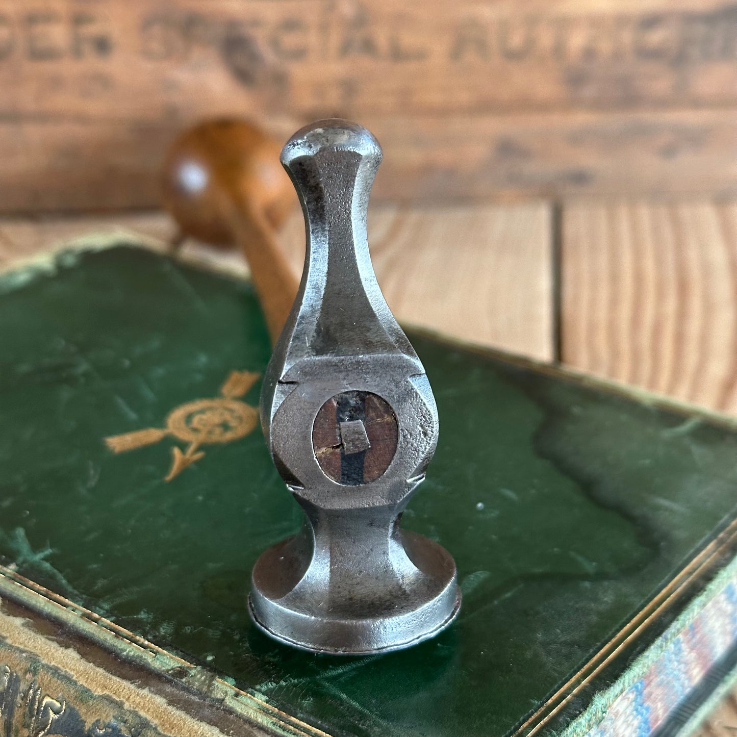 SOLD. D1856 GORGEOUS! Vintage small jewellers silversmiths Metalwork HAMMER by THEWLIS & Co