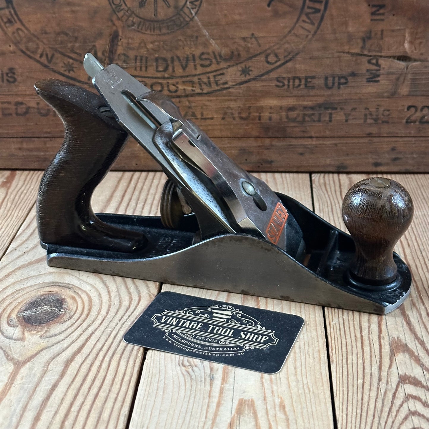 H2477 Vintage STANLEY England No.4 smoothing PLANE IOB