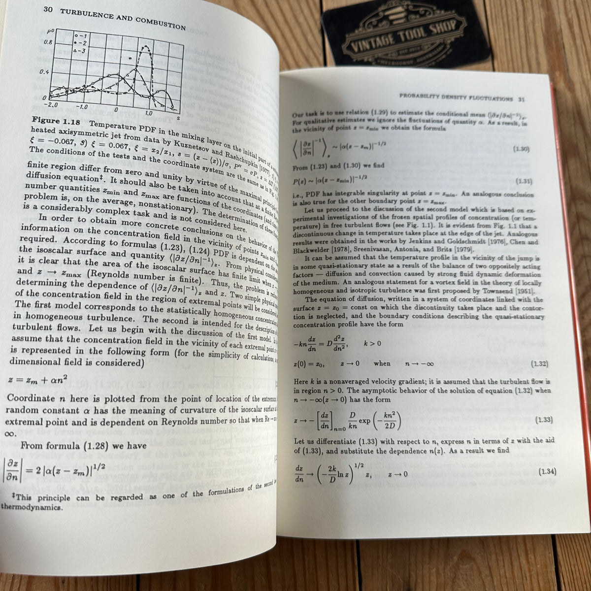 N1998 Vintage 1990 BOOK TURBULENCE and COMBUSTION by V.R.Kuznetsov & V.A.Sabelnikov