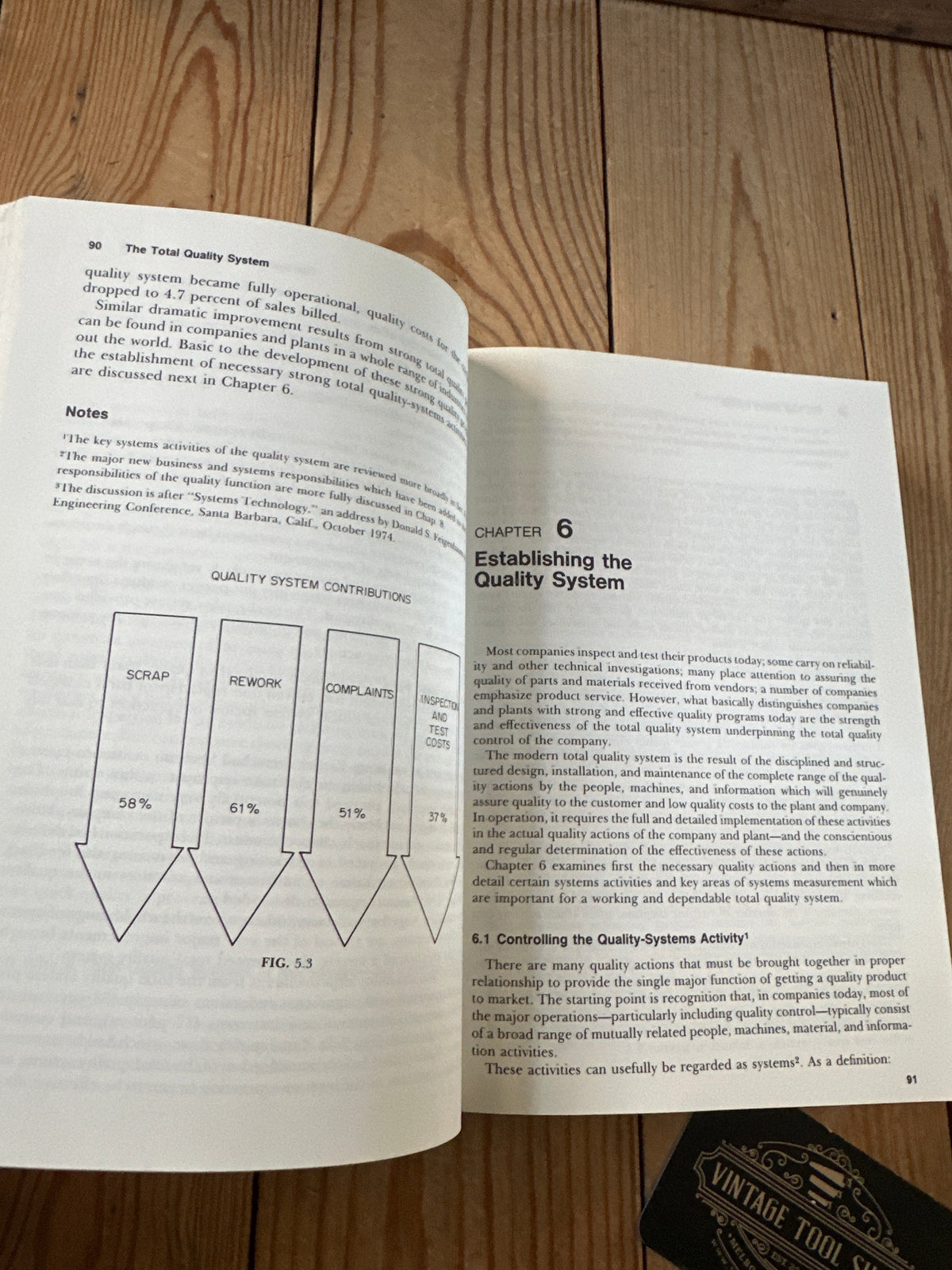 XBN45 Vintage BOOK on Total Quality Control 3rd Edition by A.V.Feigenbaum