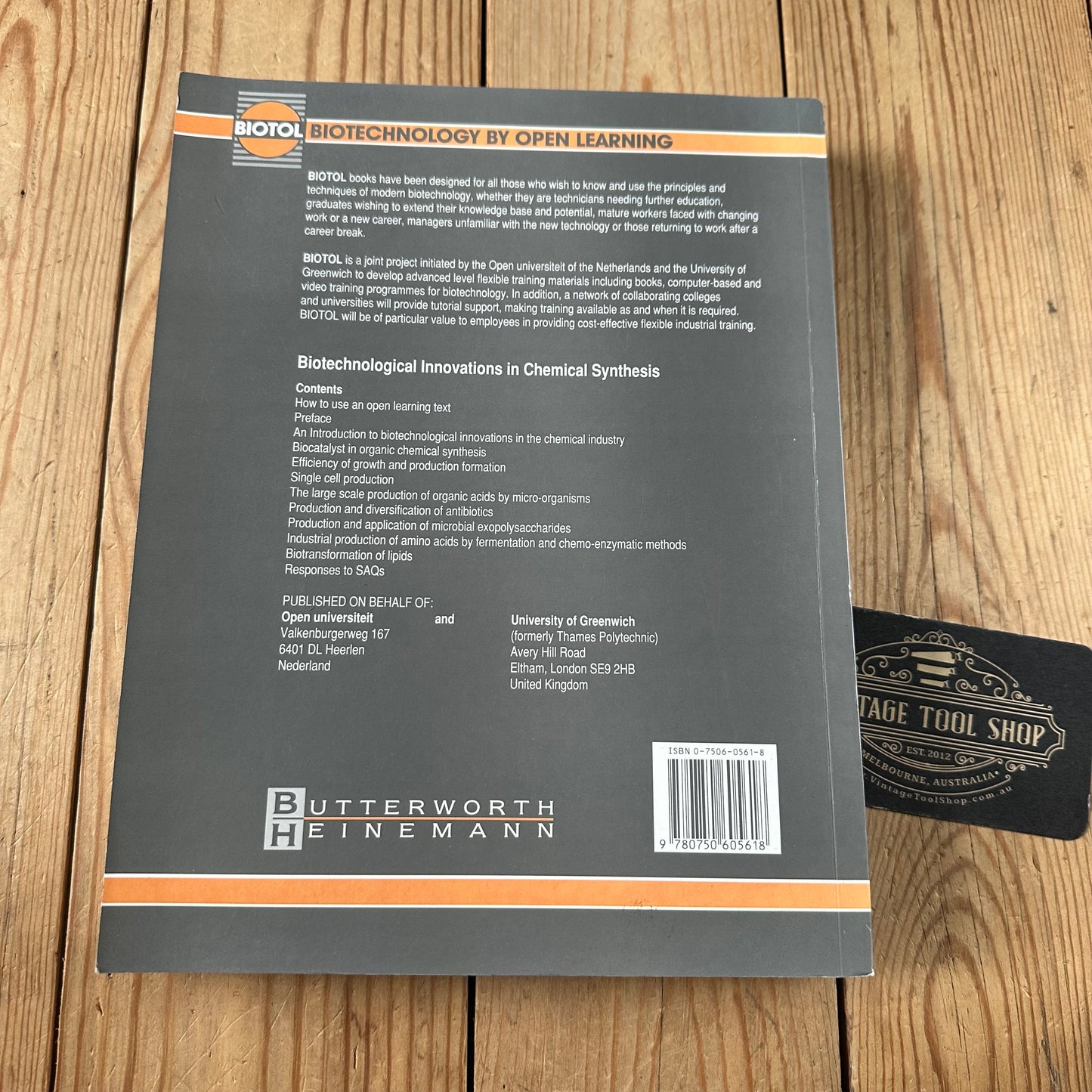 XBN36 Vintage 1997 BOOK Biotechnological Innovations in CHEMICAL SYNTHESIS by BIOTOL