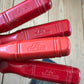 N1854 Vintage set of 4 NOOITGEDAGT Holland red resin handle BEVEL CHISELS