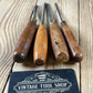 N1761 Vintage 4 x ADDIS Carving CHISEL Set curved v-gouge