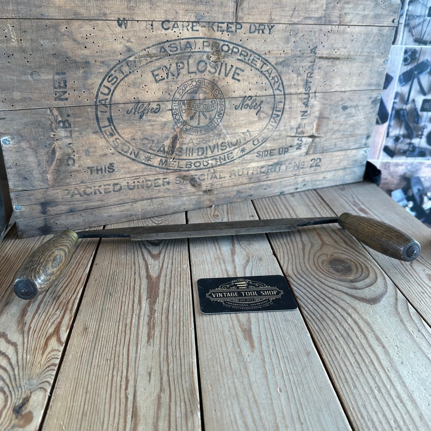 D2038 Vintage 8”MARPLES DRAWKNIFE Wood Shaving draw knife