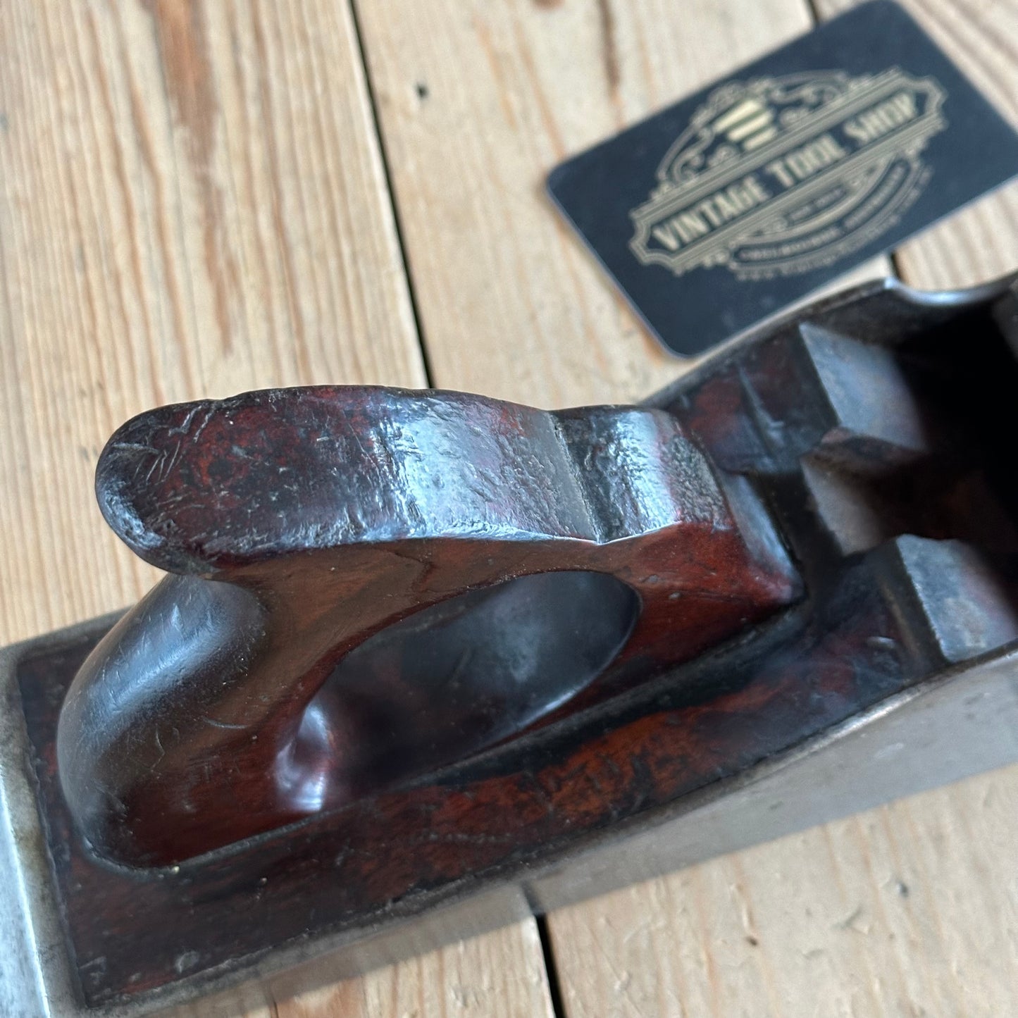 N626 Vintage cool & unique antique MAHOGANY stuffed INFILL PANEL plane