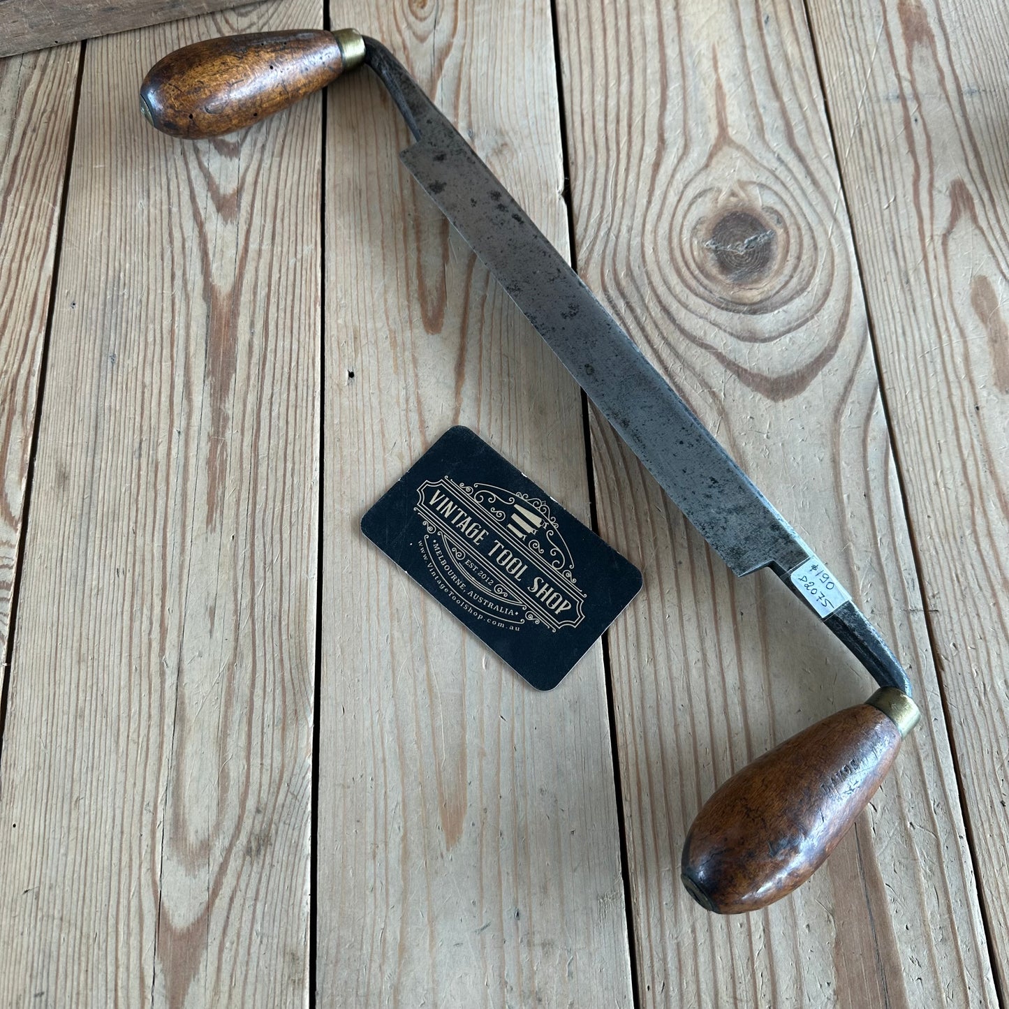 D2075 Vintage THOMAS IBBOTSON & Co 8” DRAWKNIFE draw knife