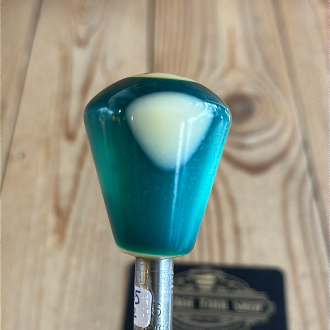 TR132 Repurposed Green /white “14” POOL BALL awl by Tony Ralph