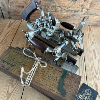 N1014 Antique STANLEY USA Sweetheart era 1921-35 No.55 Combination PLANE + CUTTERS