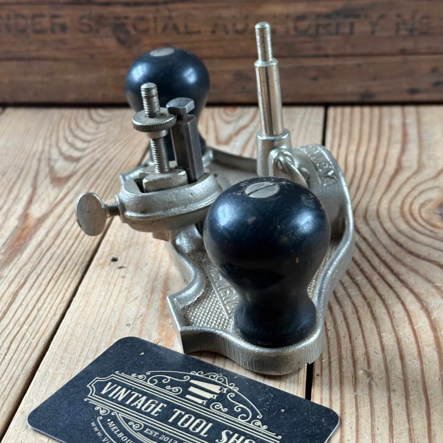 H2312 Vintage STANLEY England No.71 Router PLANE IOB