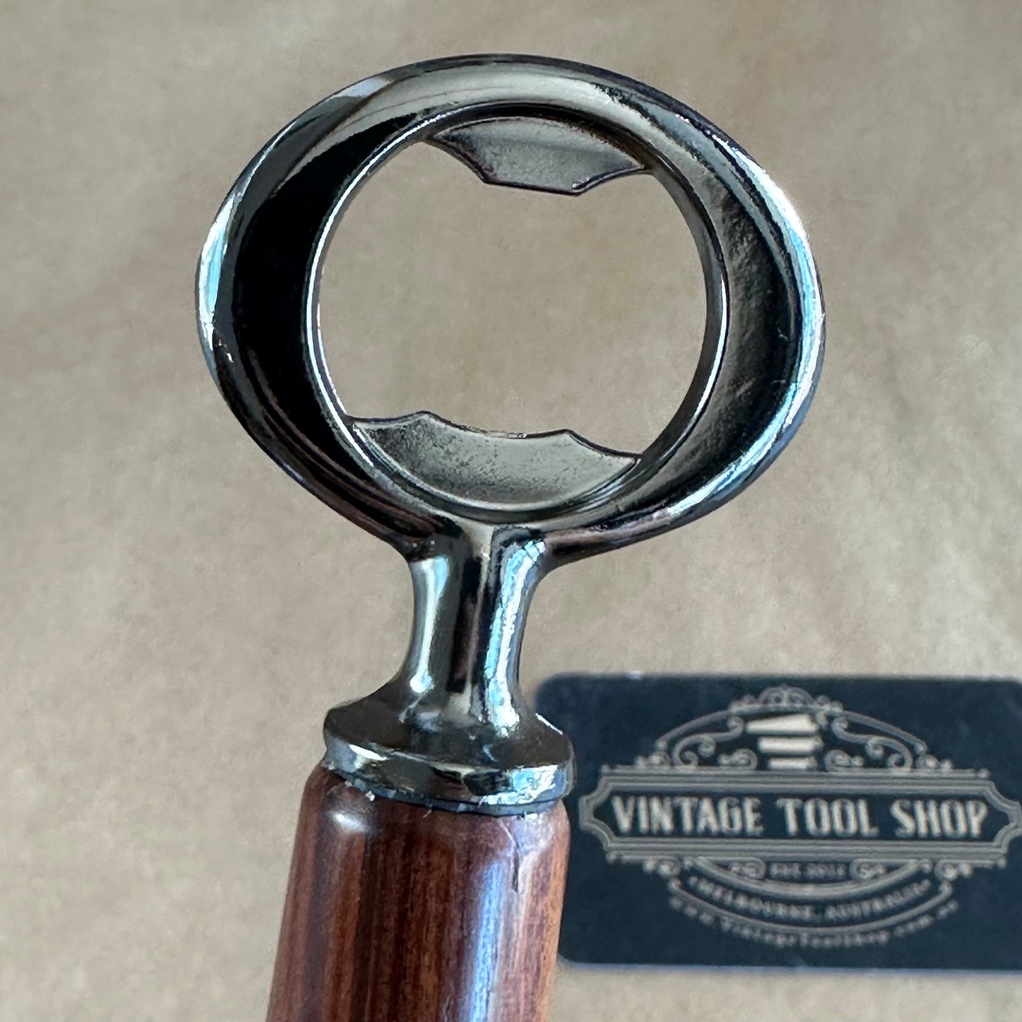 VTS8 NEW! Melbourne made MULGA wooden handle BOTTLE OPENER