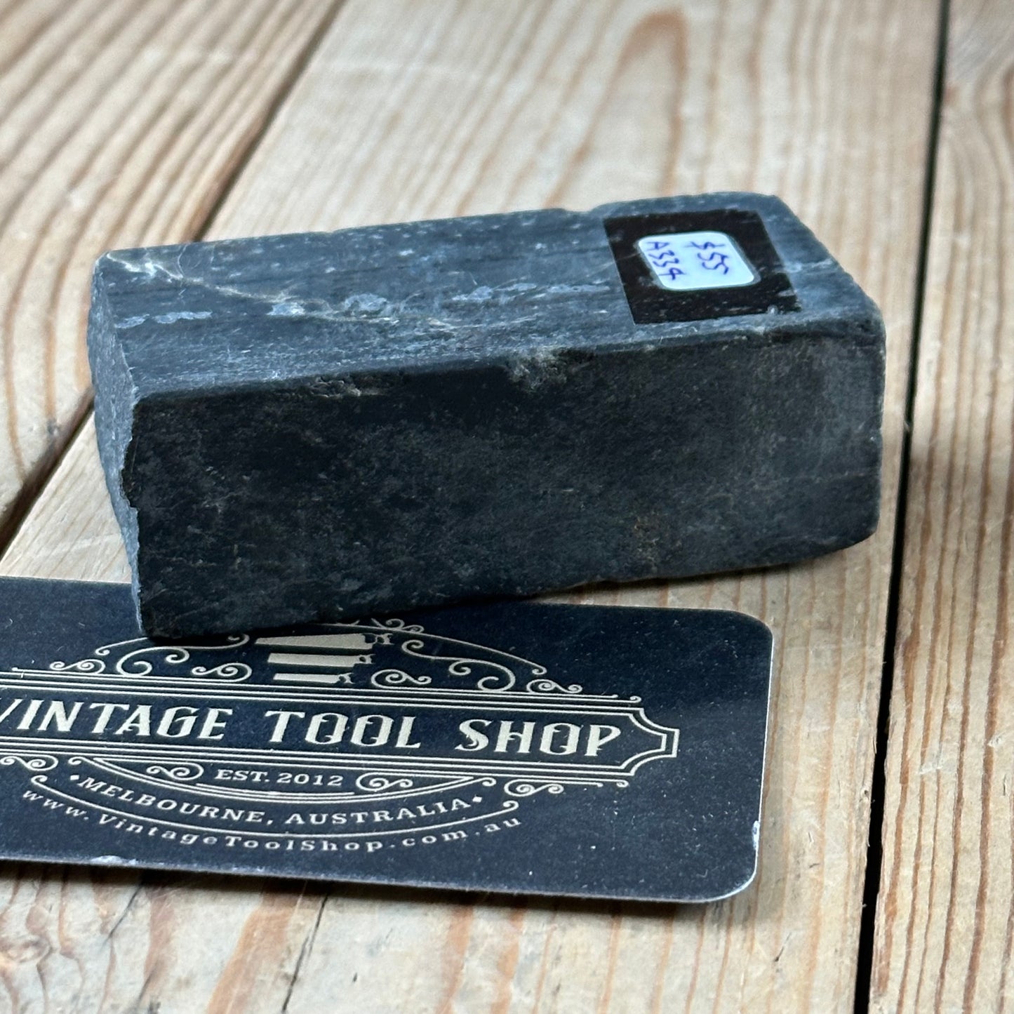 A334 Vintage BLACK & BROWN TURKEY STONE Natural Sharpening OILSTONE oil