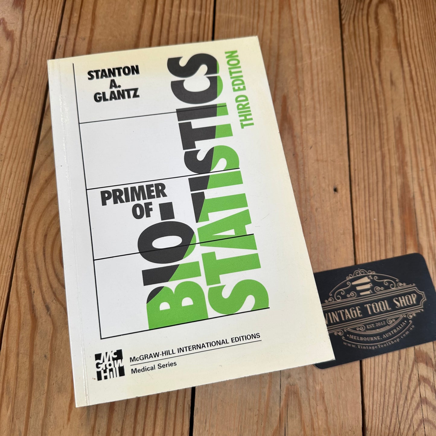 XBN55 Vintage 1992 Primer of Biostatistics 3rd Edition BOOK by S.A.Glantz