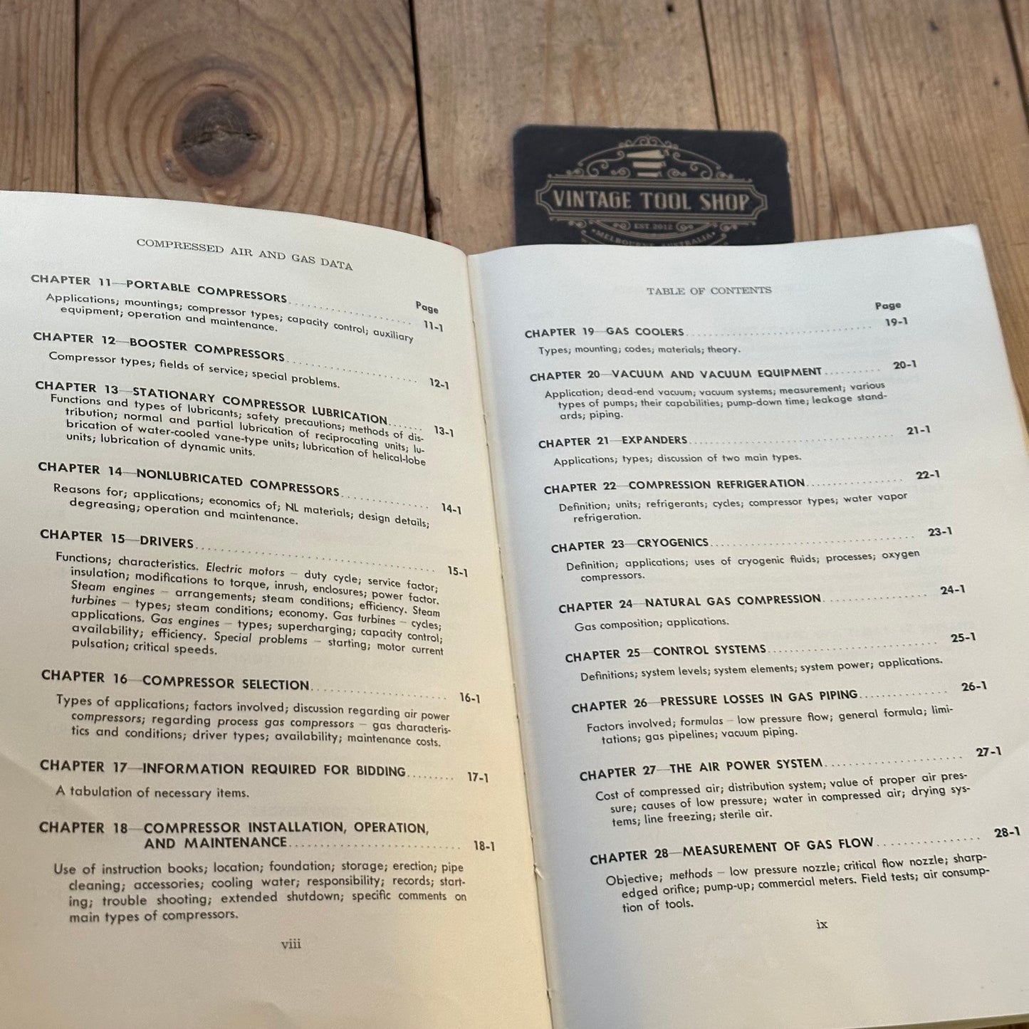 XBN68 Vintage BOOK COMPRESSED AIR and GAS Data by C.W.Gibbs