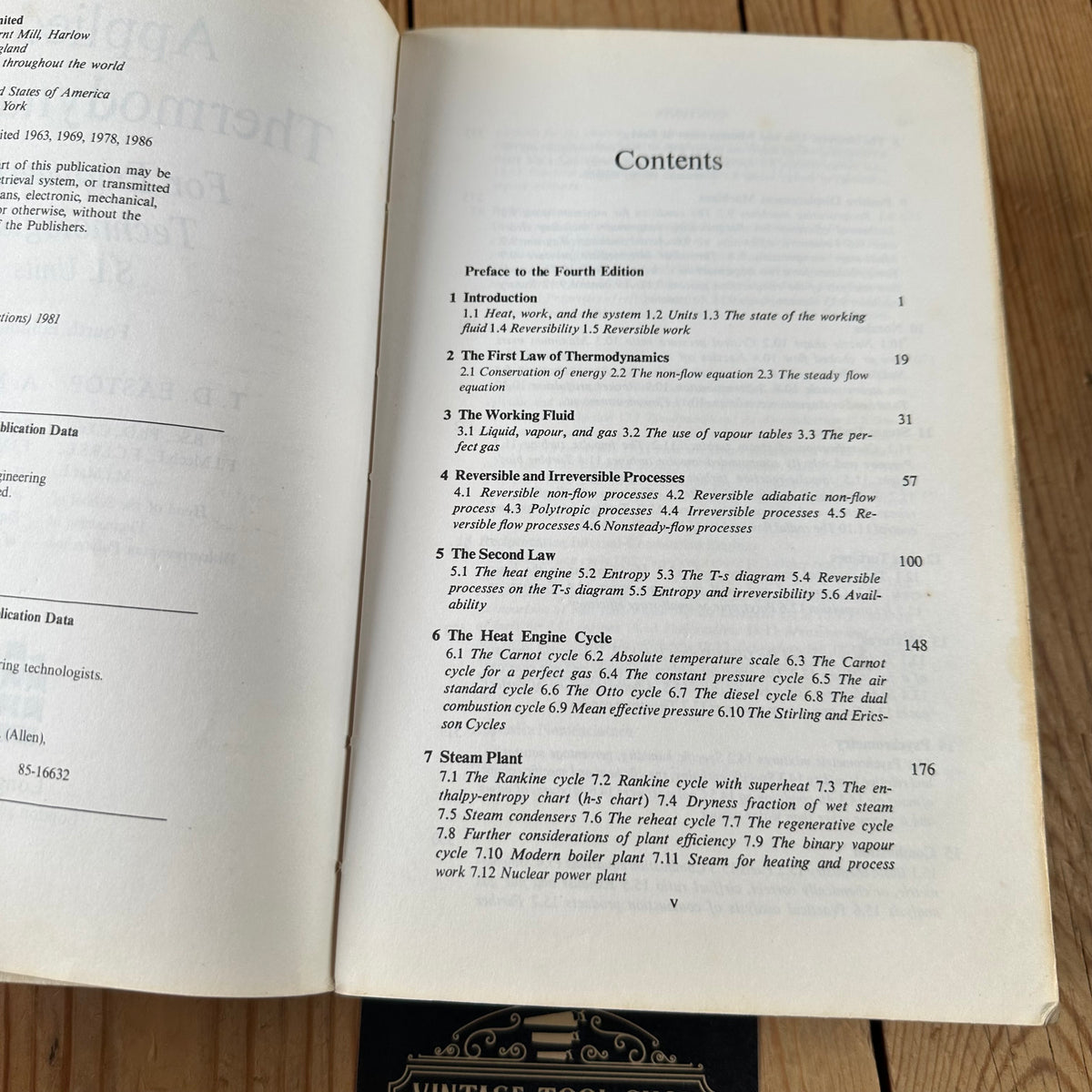 N2018 Vintage 1986 BOOK APPLIED THERMODYNAMICS for Engineering Technologists 4th Edition by T.D.Eastop & A.McConkey