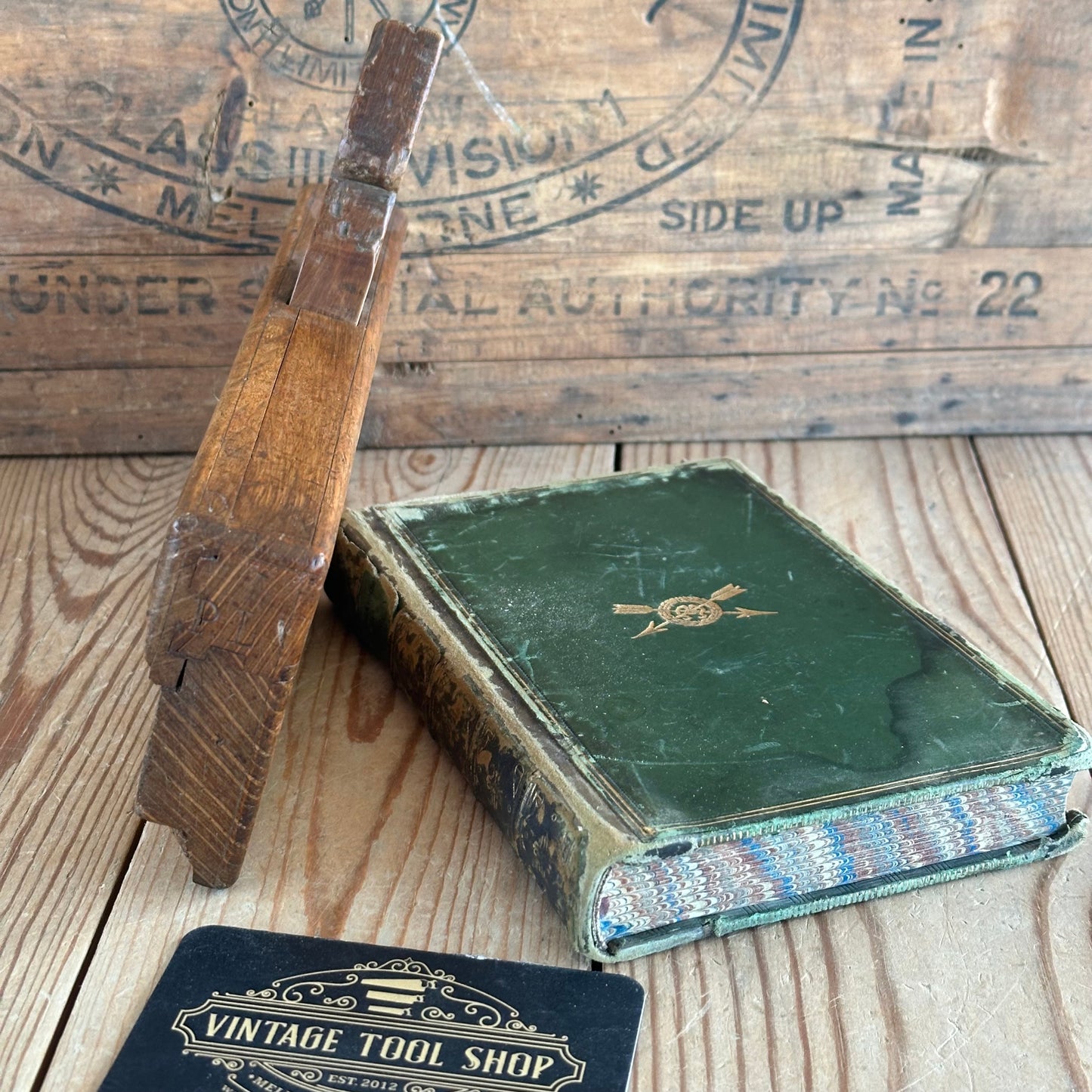 Y1857 Vintage COOL FRENCH OAK Wooden OGEE MOULDING PLANE