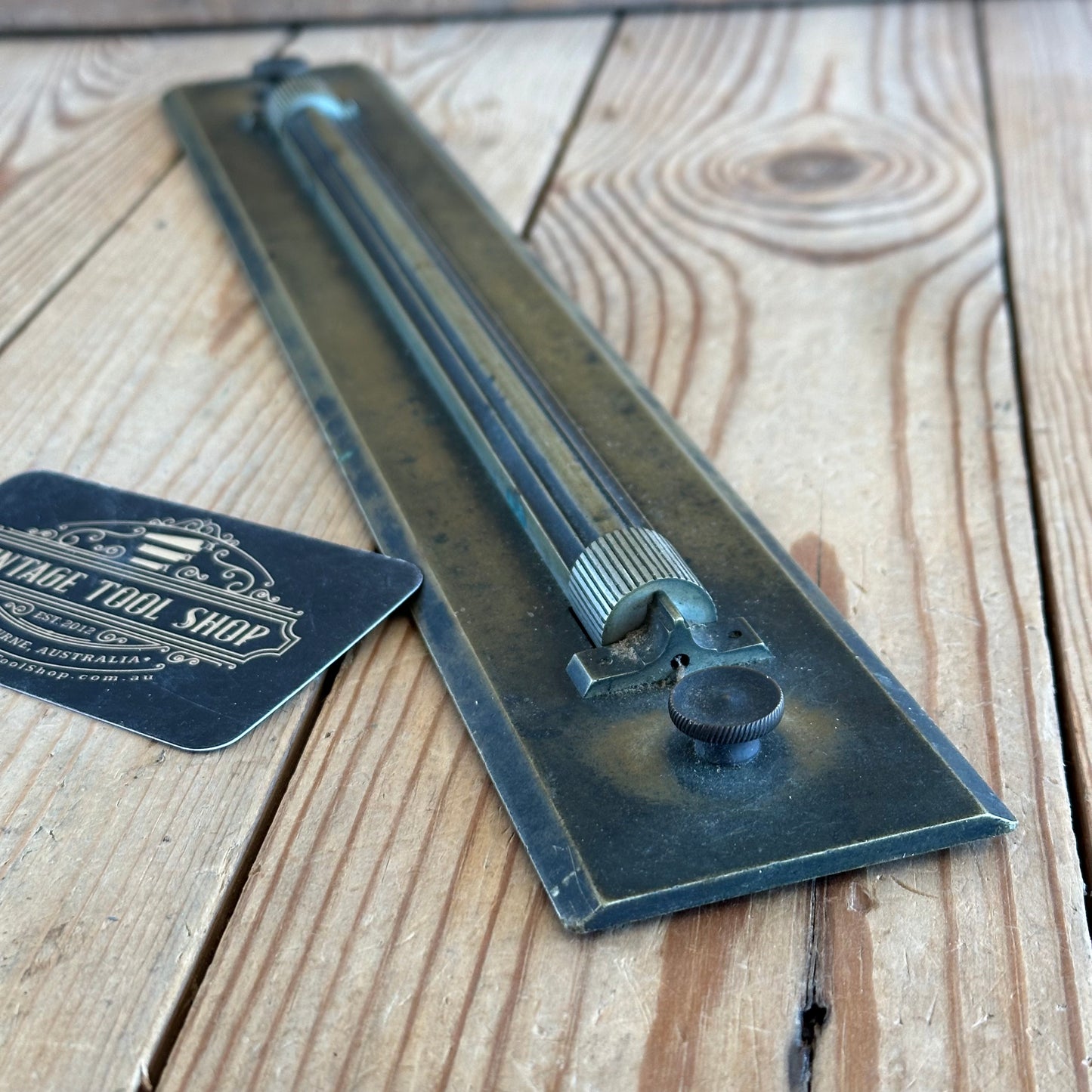 H1640 Vintage BRASS ROLLING Ruler SYDNEY