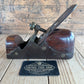 N1156 Antique HEAVY CAST INFILL SMOOTHING plane TAS BLACKWOOD STUFFED