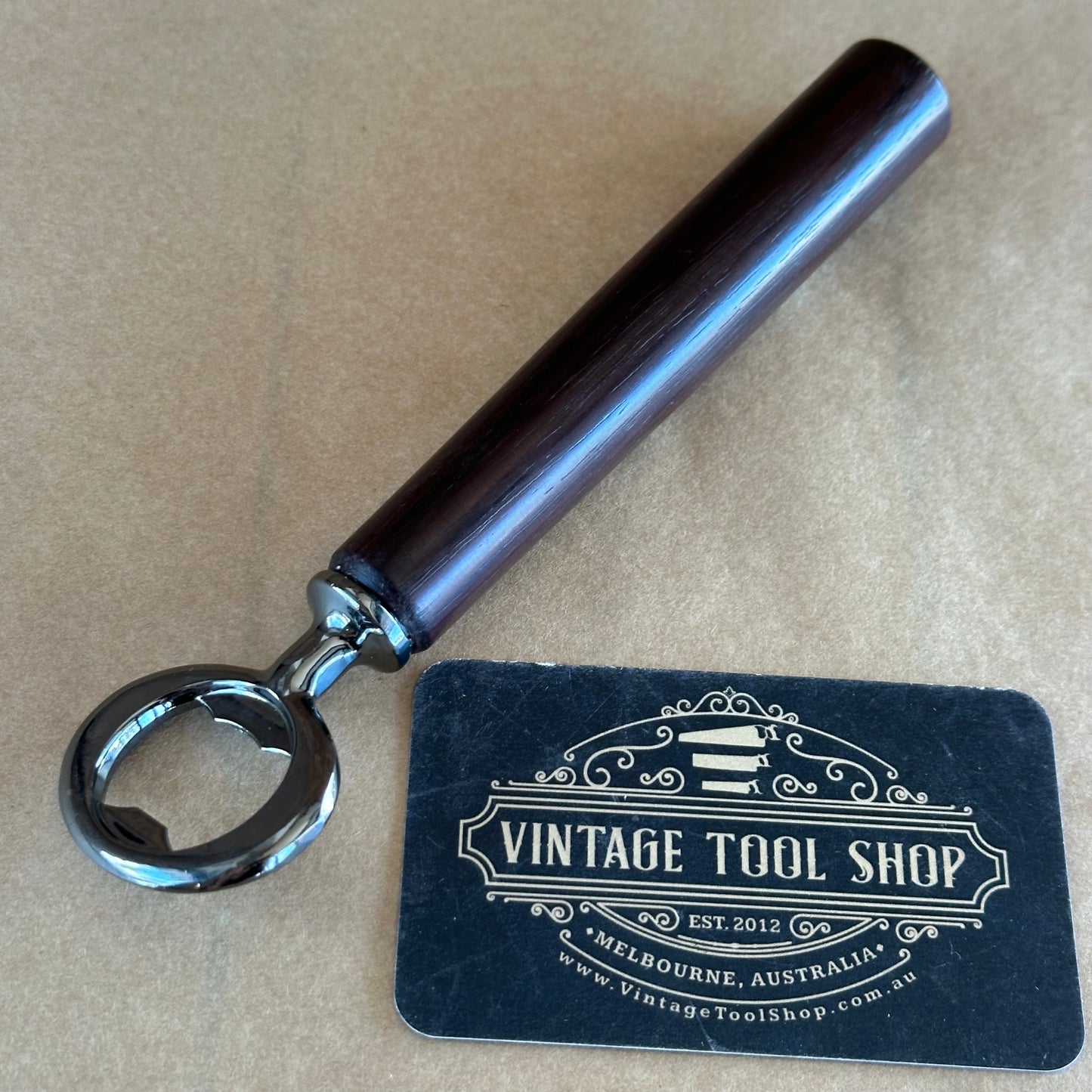 VTS9 NEW! Melbourne made Indian ROSEWOOD wooden handle BOTTLE OPENER