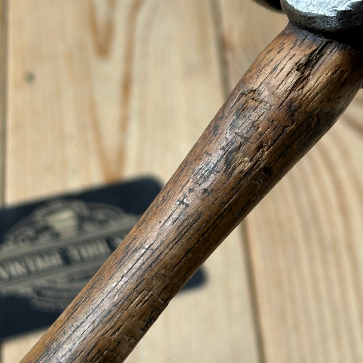 H2392 Vintage RAILROAD FINISH CHENEY USA ball peen HAMMER