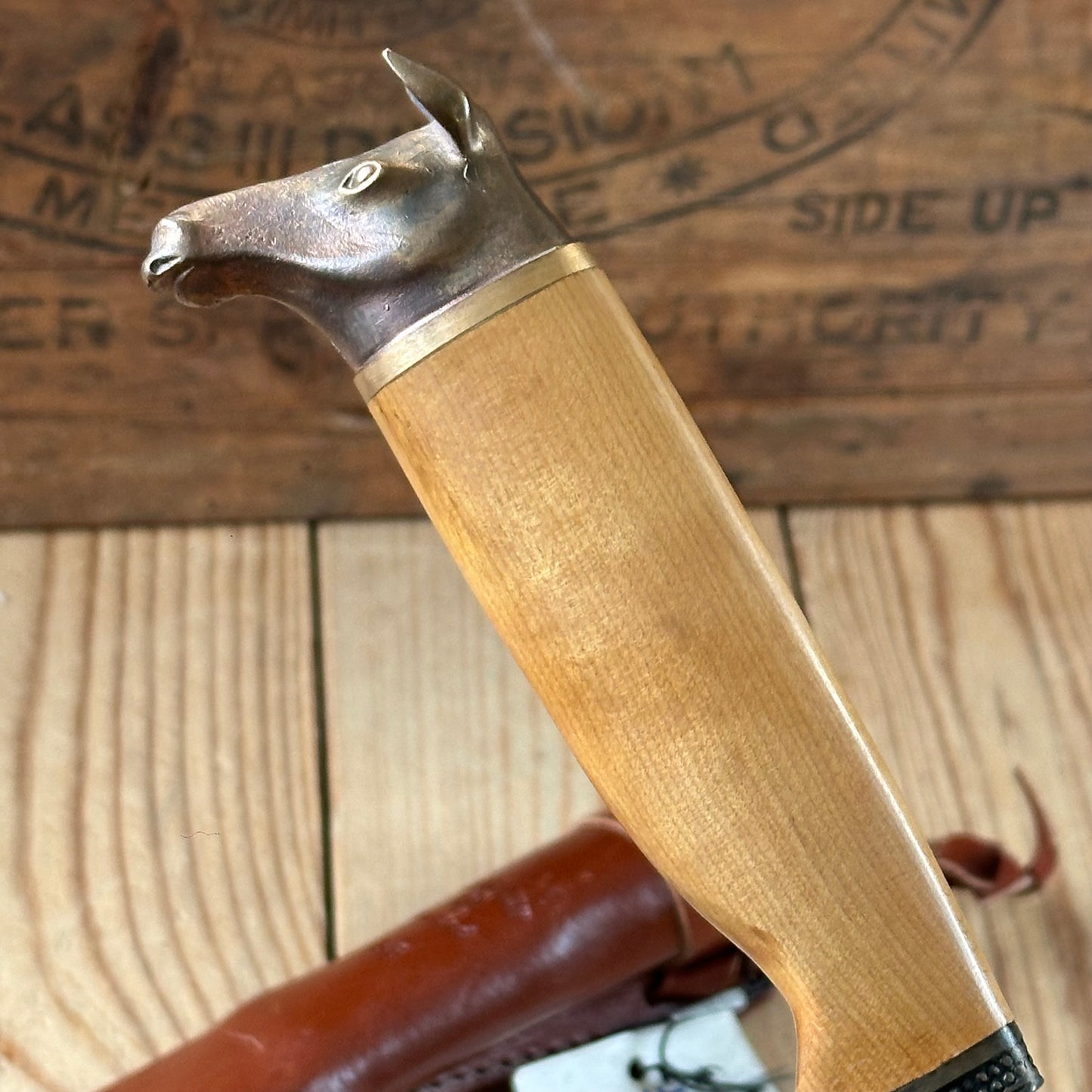 K41 Vintage Original Finnish MARTTIINI FINLAND Horse HEAD Puukko KNIFE