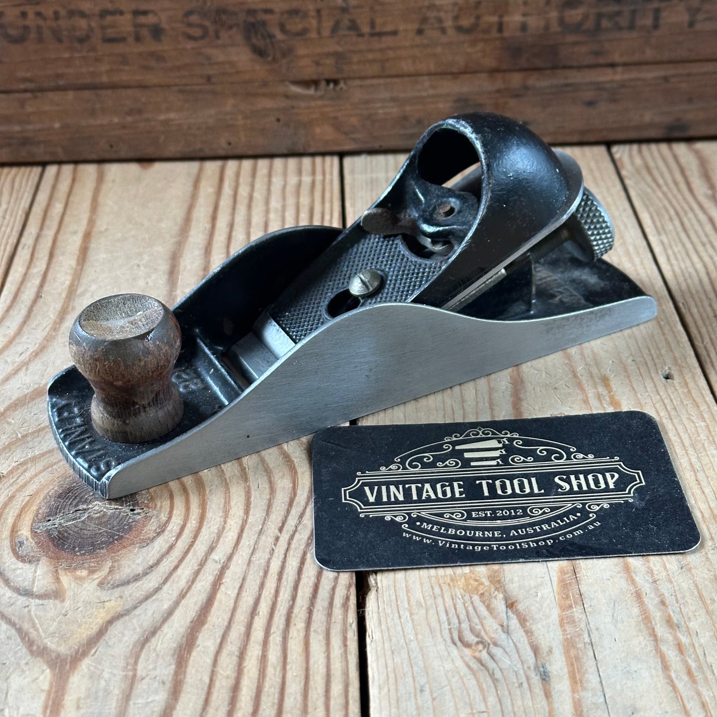 H2466 Vintage STANLEY England No.220 BLOCK PLANE