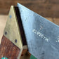 H2262 Vintage ELVICTA England ROSEWOOD & brass 6” SQUARE and Miter