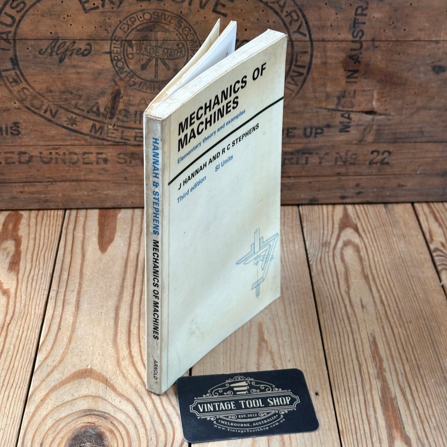XBN31 Vintage 1970 BOOK MECHANICS of MACHINES, elementary theory and examples by J.Hannah & R.C.Stephens 3rd edition SI units