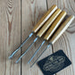 N893 Vintage set of 4 SWISS Carving CHISELS V-Gouge spoon gouges