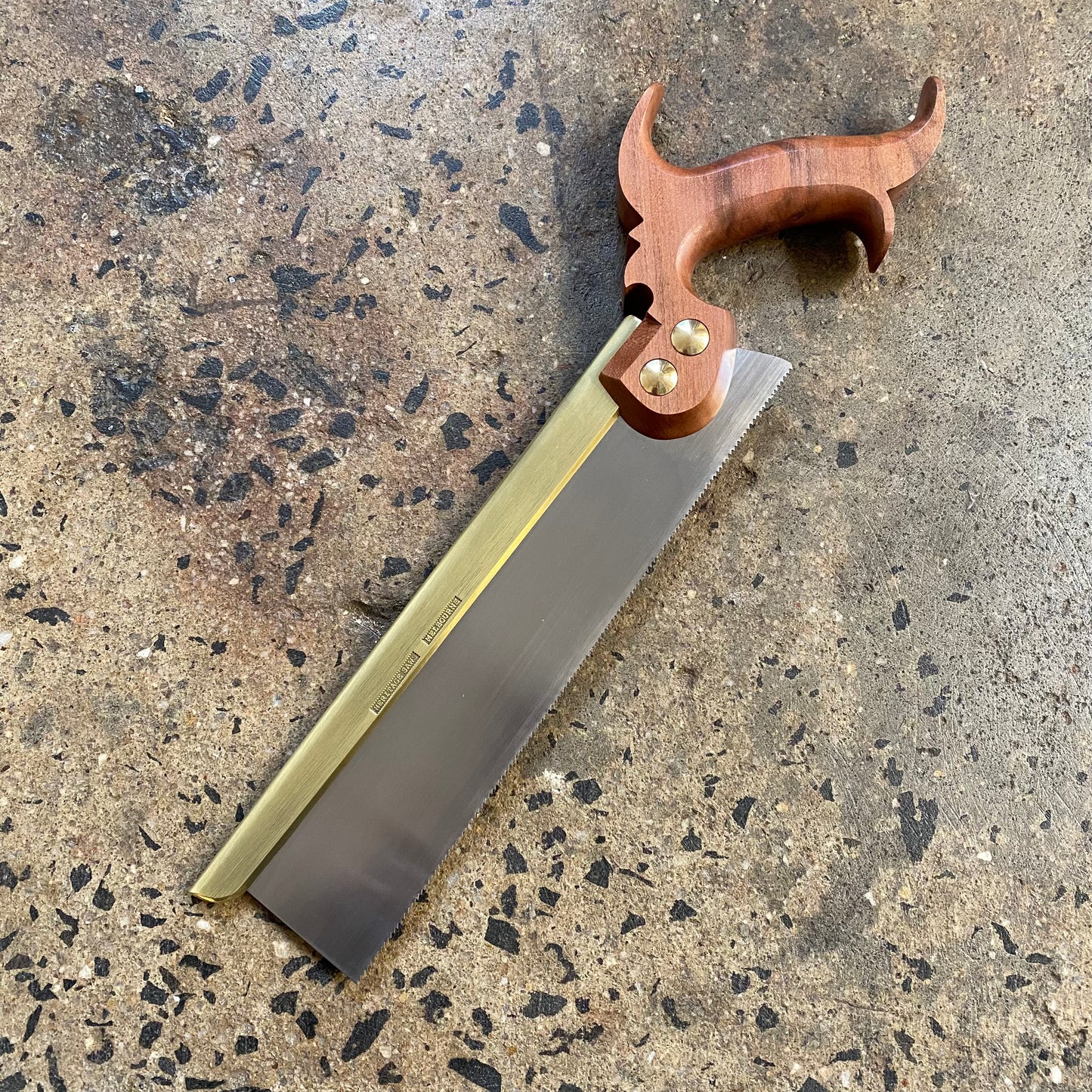 VHS19 HERITAGE SAWS Custom 10” CARLTON model 15 ppi DOVETAIL SAW with TAS MYRTLE Handle