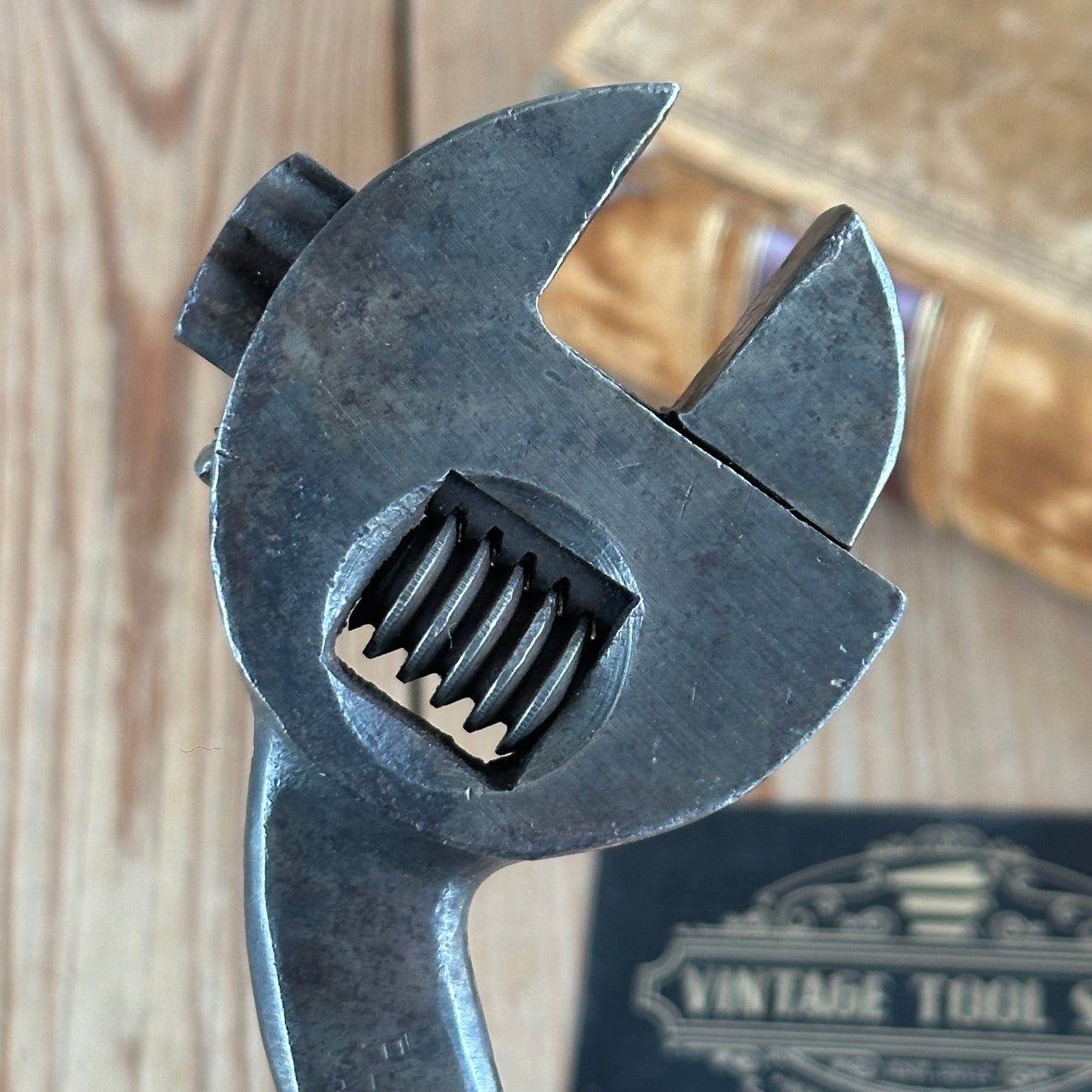 N1456 Vintage FLAG BRAND GERMANY 8” Adjustable “S” WRENCH