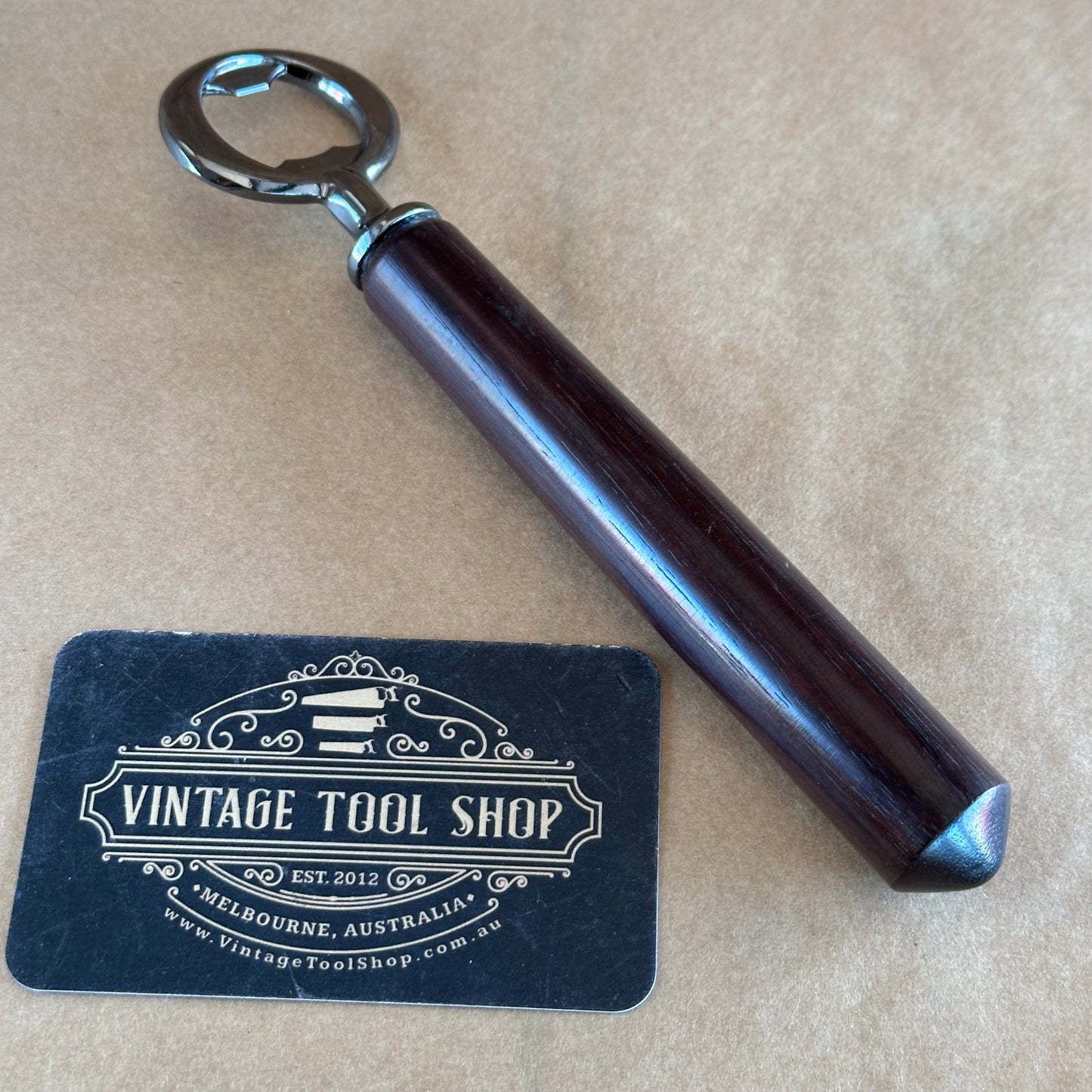 VTS9 NEW! Melbourne made Indian ROSEWOOD wooden handle BOTTLE OPENER