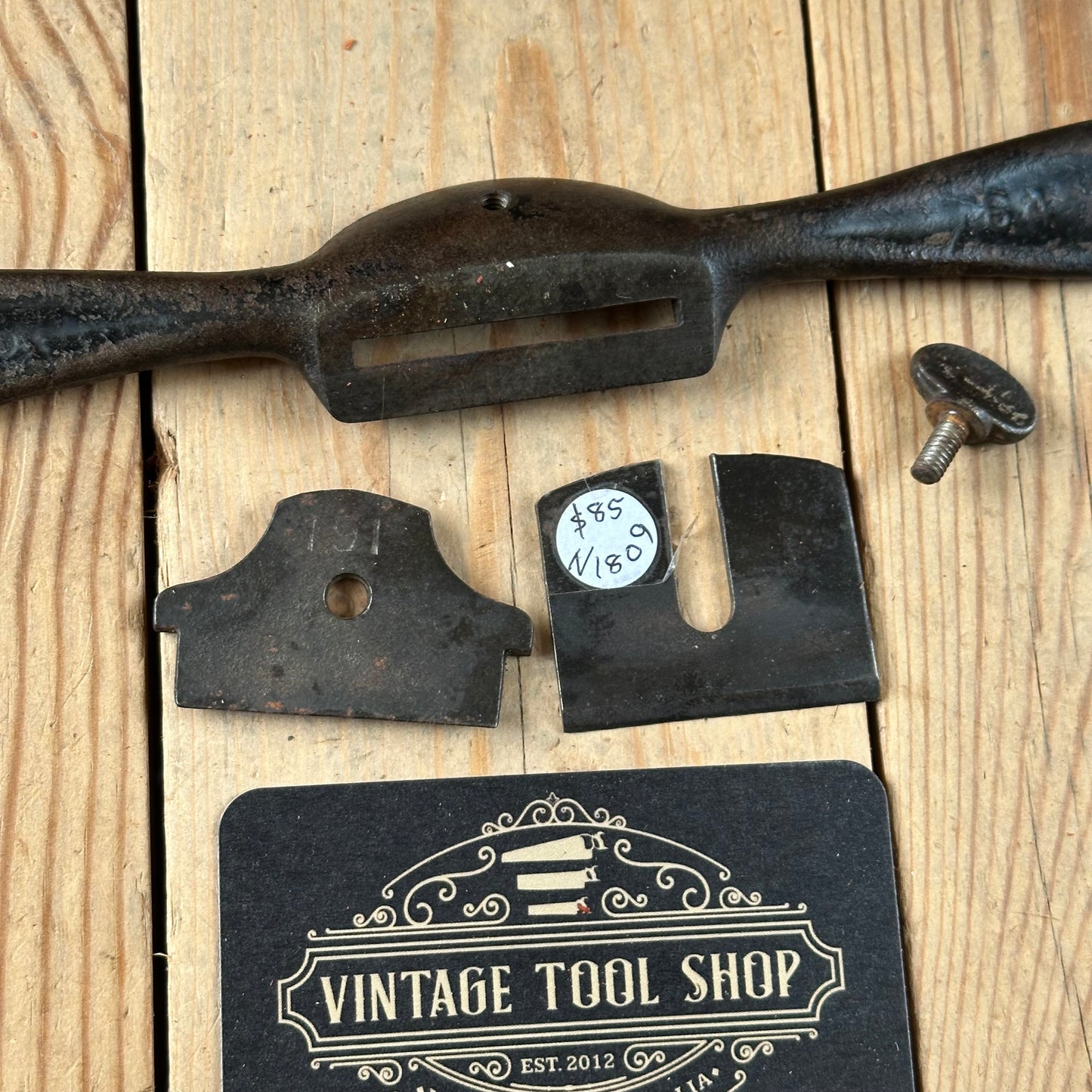 N1809 Vintage STANLEY USA No.64 Flat Base SPOKESHAVE spoke shave