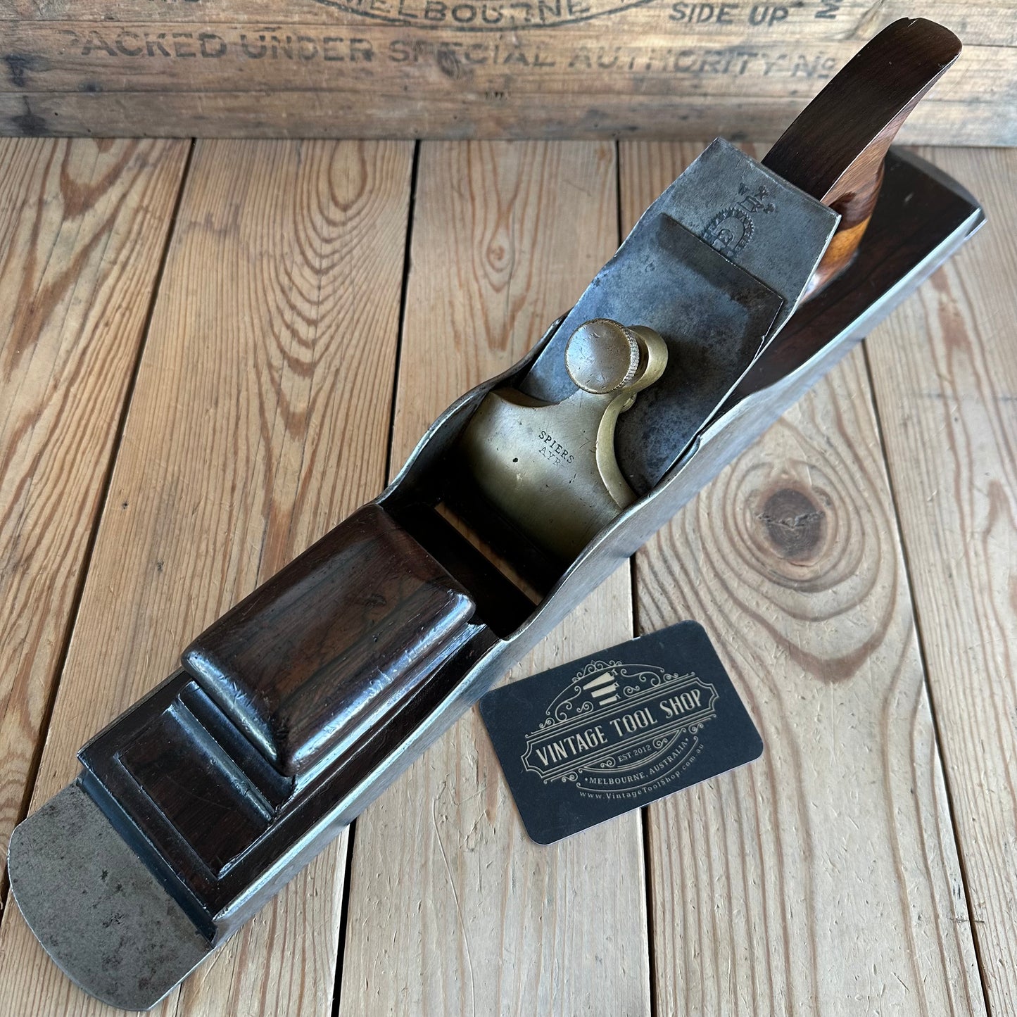SOLD. N1902 Antique Stewart SPIERS Scotland 20.5” Rosewood INFILL PLANE